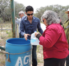 Maria Jimenez at South Texas Human Rights Center Water Stations project